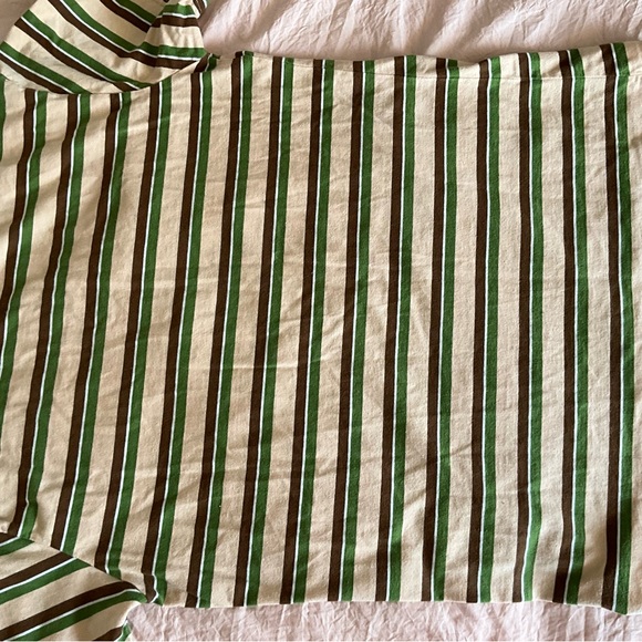 Huf Worldwide T Shirt Size Sm Short Sleeve Stripe Tan Brown Green White - Picture 3 of 7
